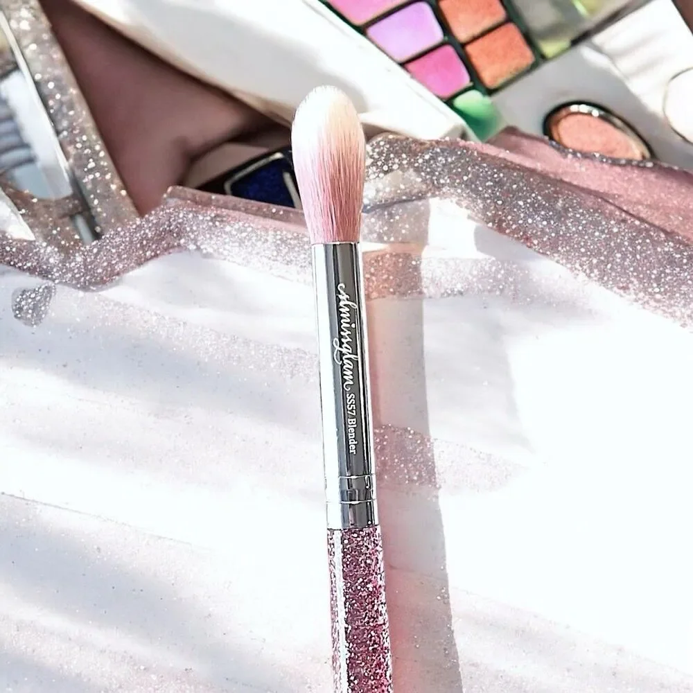 SLMissGlam SS57 Blender Blending Pink Glitter Eyeshadow Makeup Brush New No Box